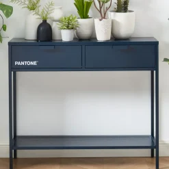 Pantone NINO Console 2 tiroirs en métal L100cm