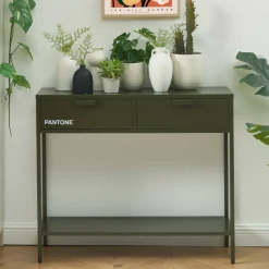 Pantone NINO Console 2 tiroirs en métal L100cm