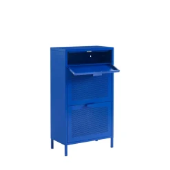 Pantone NINO Meuble à chaussures 2 portes 1 tiroir en métal L55cm