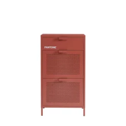 Pantone NINO Meuble à chaussures 2 portes 1 tiroir en métal L55cm