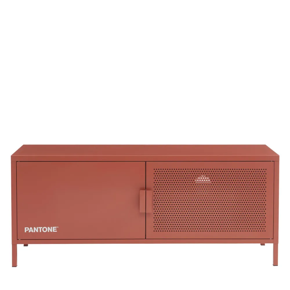 No name NINO Meuble TV 2 portes en métal PANTONE L120cm