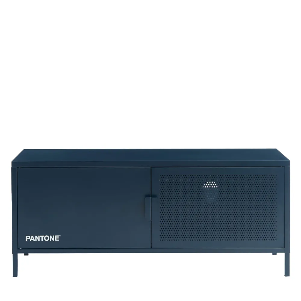 No name NINO Meuble TV 2 portes en métal PANTONE L120cm