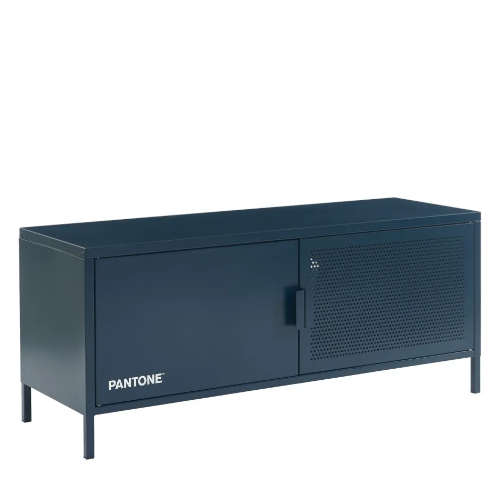 No name NINO Meuble TV 2 portes en métal PANTONE L120cm