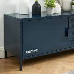 No name NINO Meuble TV 2 portes en métal PANTONE L120cm