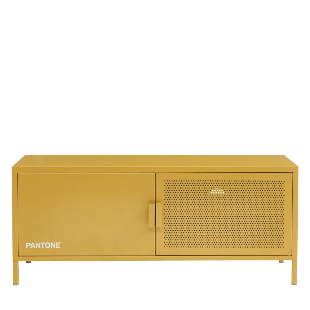 No name NINO Meuble TV 2 portes en métal PANTONE L120cm
