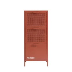 Pantone NINO Petit meuble de rangement 3 tiroirs en métal H105cm