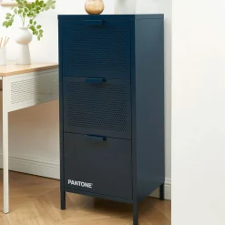 Pantone NINO Petit meuble de rangement 3 tiroirs en métal H105cm