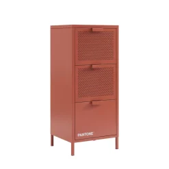 Pantone NINO Petit meuble de rangement 3 tiroirs en métal H105cm