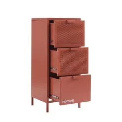 Pantone NINO Petit meuble de rangement 3 tiroirs en métal H105cm