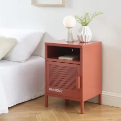 Pantone NINO Table de chevet 1 porte en métal