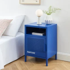 Pantone NINO Table de chevet 1 porte en métal