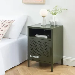 Pantone NINO Table de chevet 1 porte en métal