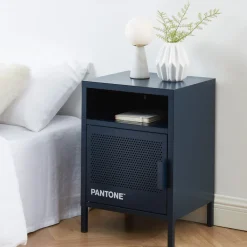 Pantone NINO Table de chevet 1 porte en métal