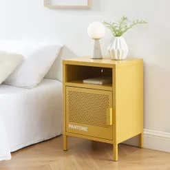 Pantone NINO Table de chevet 1 porte en métal