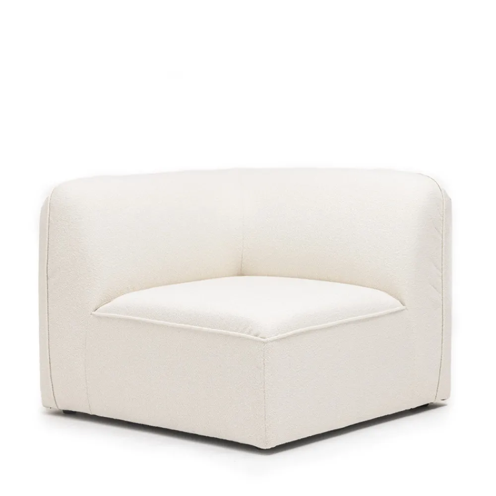Drawer NOOR Angle réversible pour canapé modulable en tissu bouclette