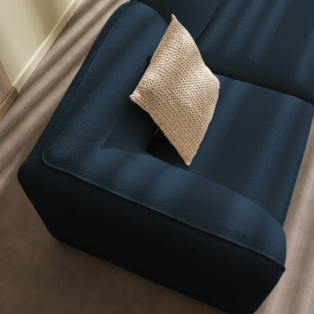 Drawer NOOR Angle réversible pour canapé modulable en tissu bouclette