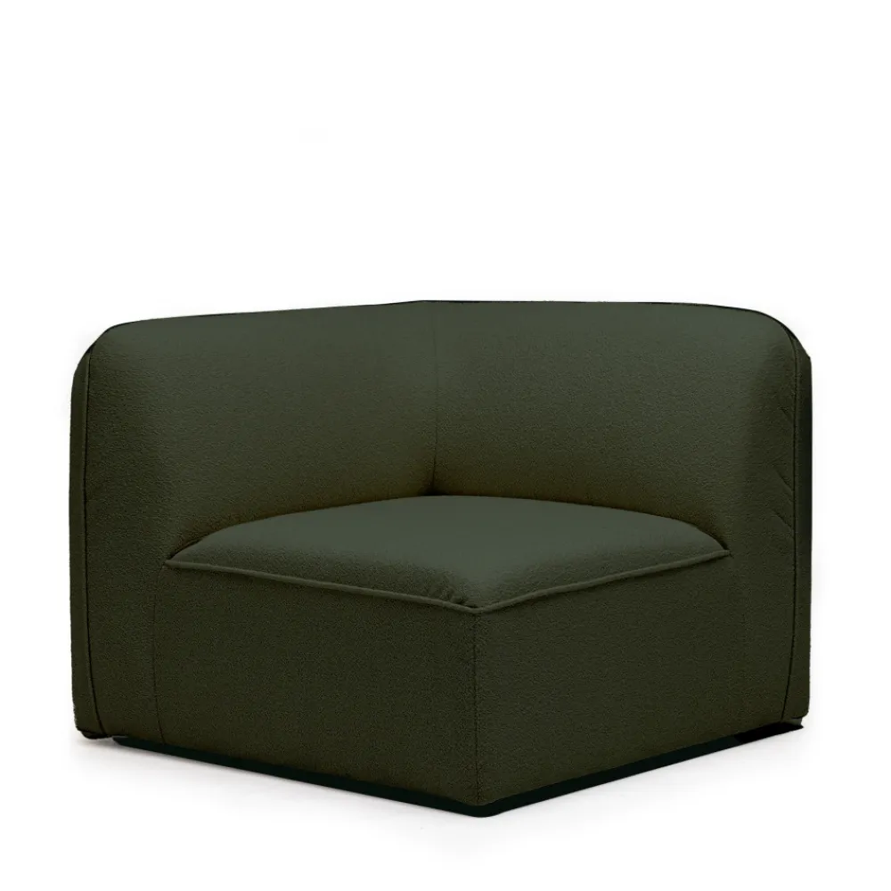 Drawer NOOR Angle réversible pour canapé modulable en tissu bouclette