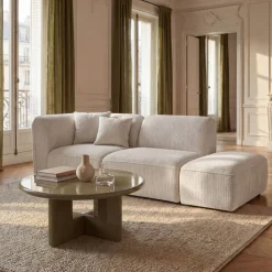 Drawer NOOR Angle réversible pour canapé modulable en velours côtelé