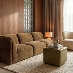 Drawer NOOR Chauffeuse pour canapé modulable en velours côtelé