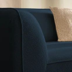 Drawer NOOR Chauffeuse pour canapé modulable en tissu bouclette