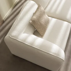 Drawer NOOR Chauffeuse pour canapé modulable en tissu bouclette