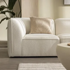 Drawer NOOR Chauffeuse pour canapé modulable en tissu bouclette