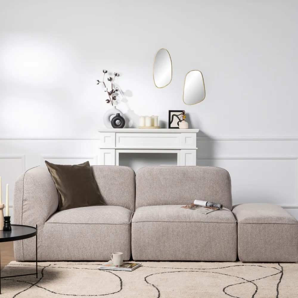 Drawer NOOR Pouf pour canapé modulable en tissu