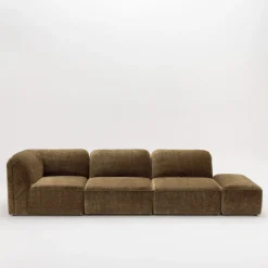 Drawer NOOR Pouf pour canapé modulable en velours côtelé