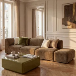 Drawer NOOR Pouf pour canapé modulable en velours côtelé