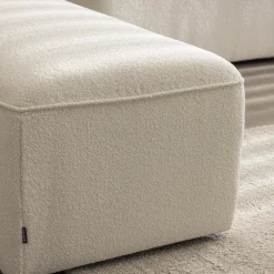 Drawer NOOR Pouf pour canapé modulable en tissu bouclette