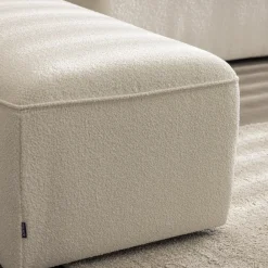 Drawer NOOR Pouf pour canapé modulable en tissu bouclette