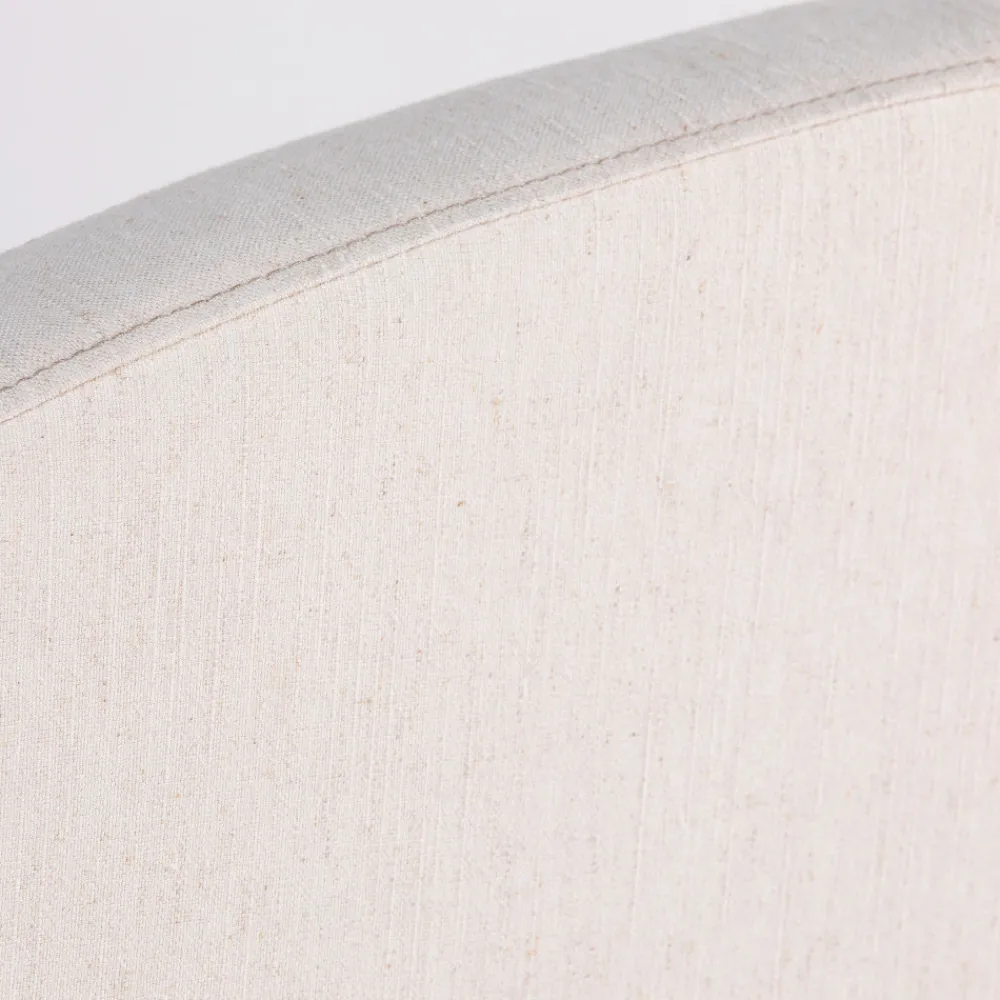 Drawer NOUSSA Tête de lit en coton et lin demi-lune L150cm
