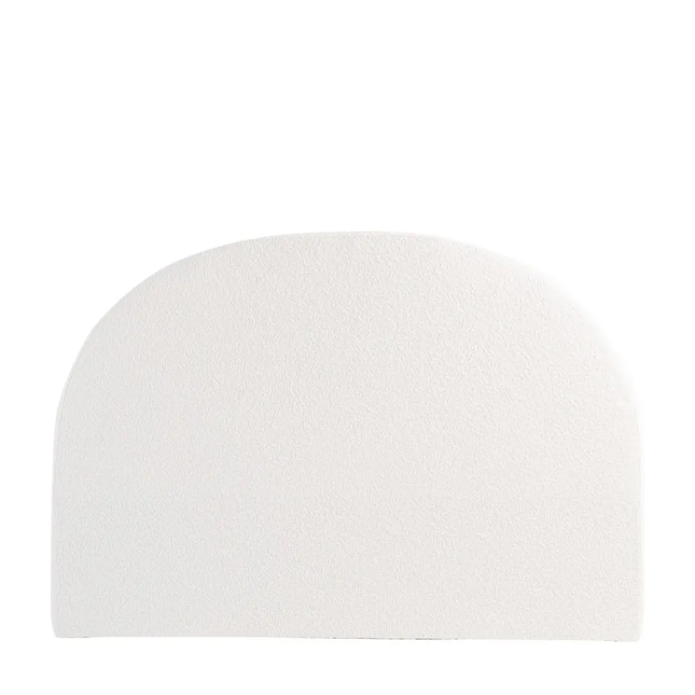 Drawer NOUSSA Tête de lit en tissu bouclette demi-lune L170cm