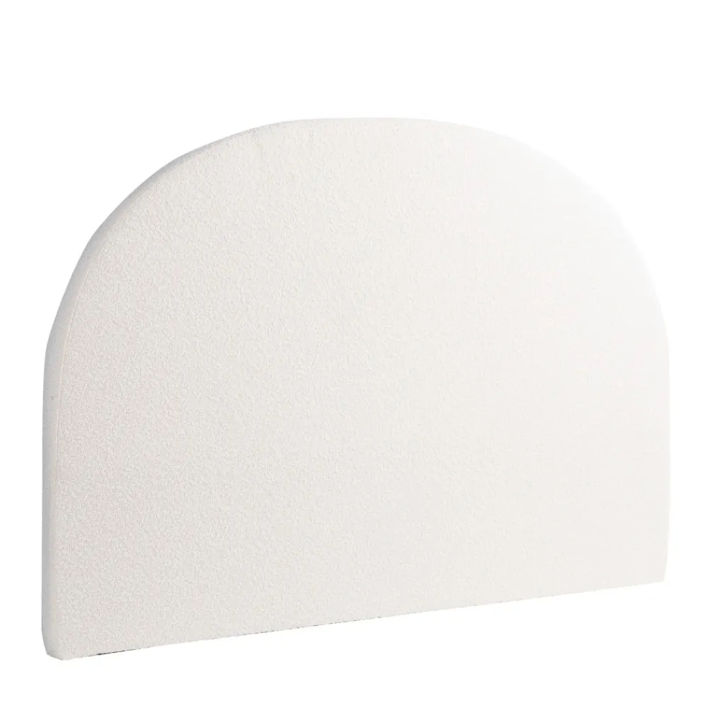 Drawer NOUSSA Tête de lit en tissu bouclette demi-lune L170cm