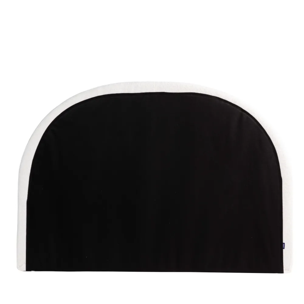 Drawer NOUSSA Tête de lit en tissu bouclette demi-lune L150cm