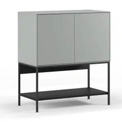 No name NOXA Buffet 2 portes en bois et métal L80cm