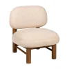 Drawer NUBO Fauteuil en tissu bouclette et bois