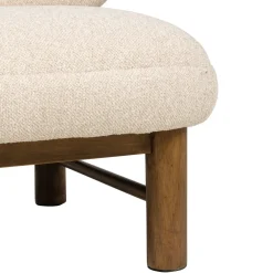 Drawer NUBO Fauteuil en tissu bouclette et bois
