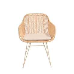 Drawer NUNUHAI Fauteuil de table en rotin pieds beiges