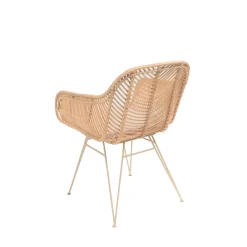 Drawer NUNUHAI Fauteuil de table en rotin pieds beiges