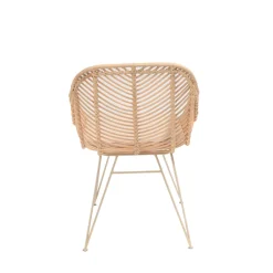 Drawer NUNUHAI Fauteuil de table en rotin pieds beiges