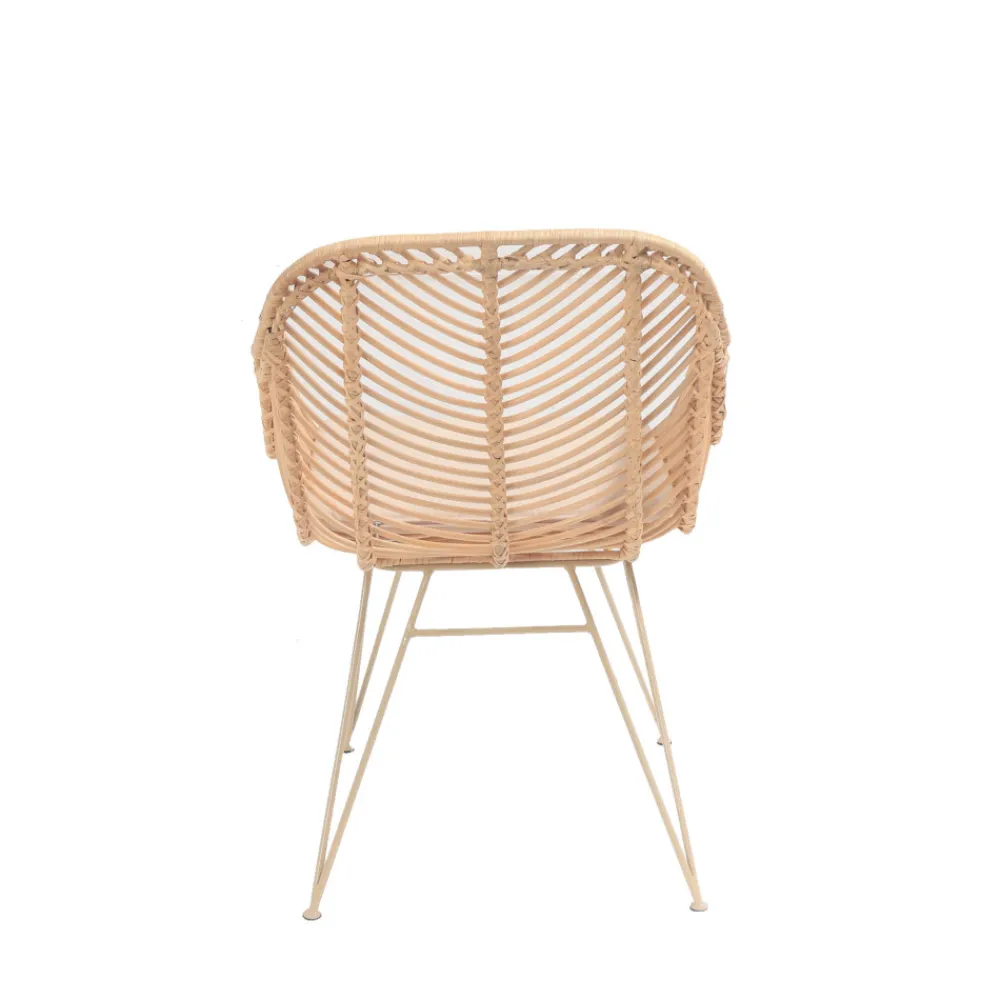 Drawer NUNUHAI Fauteuil de table en rotin pieds beiges