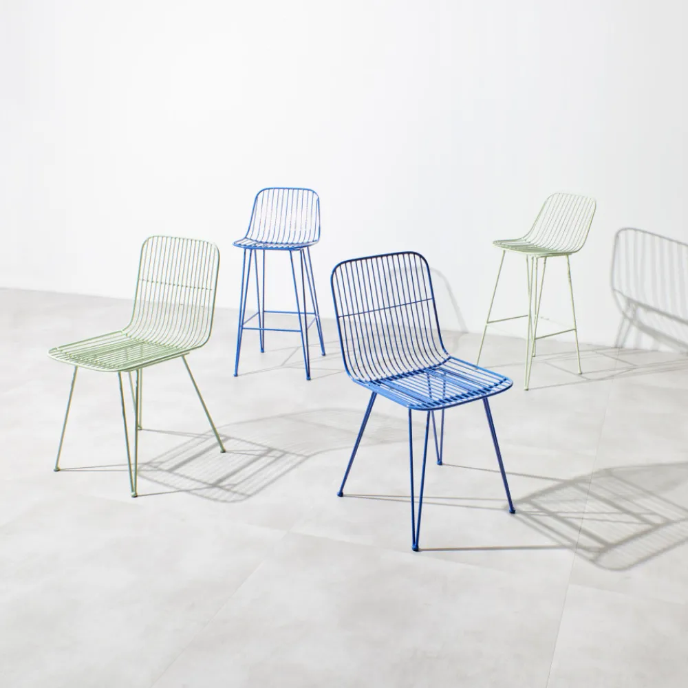 Pomax OMBRA Lot de 2 chaises design en métal