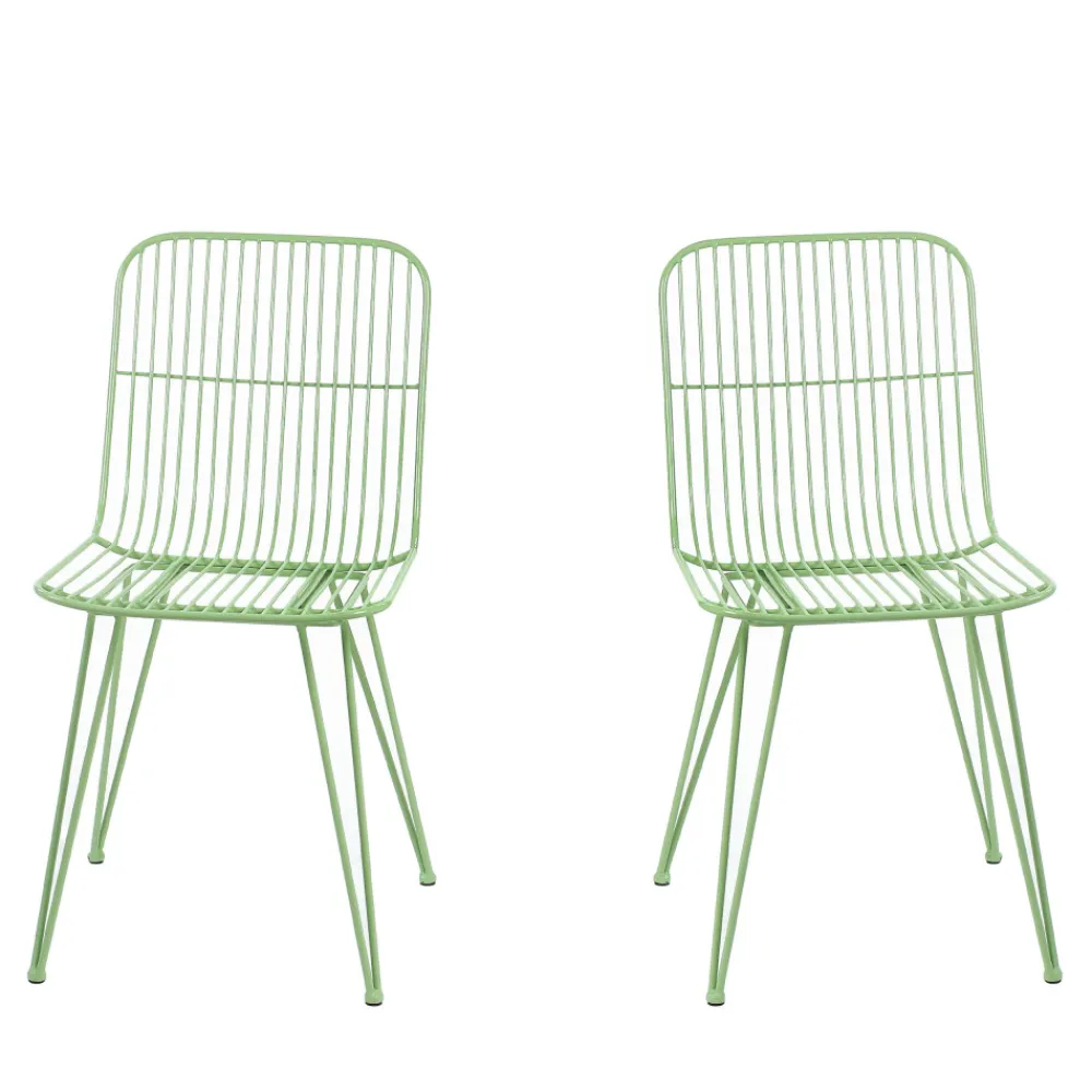 Pomax OMBRA Lot de 2 chaises design en métal