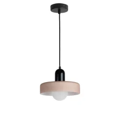Leitmotiv OPACO GRATO Suspension en métal avec abat-jour cylindrique