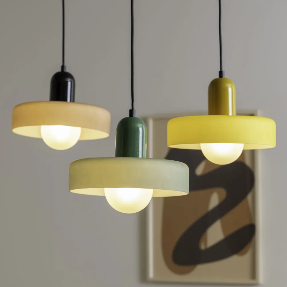 Leitmotiv OPACO GRATO Suspension en métal avec abat-jour cylindrique