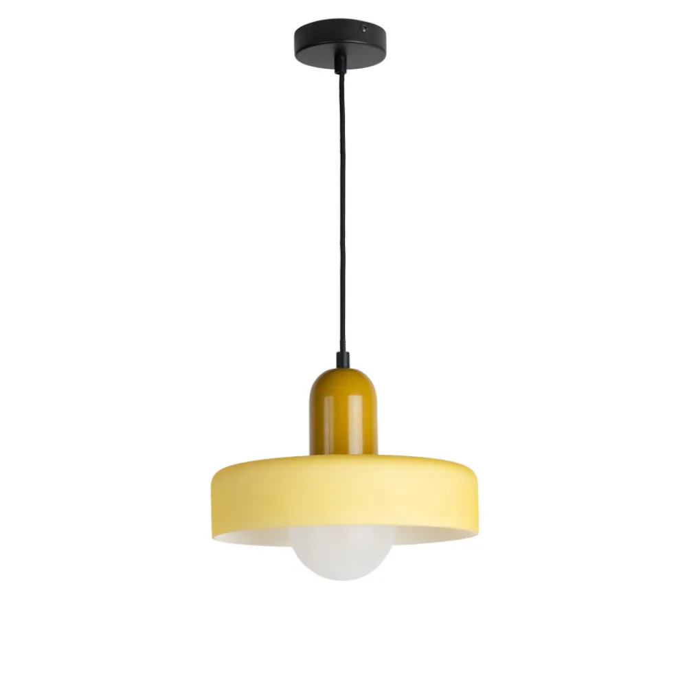 Leitmotiv OPACO GRATO Suspension en métal avec abat-jour cylindrique