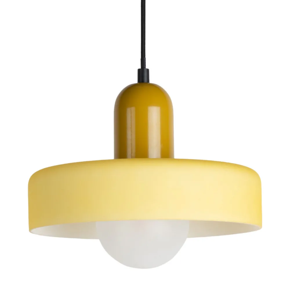 Leitmotiv OPACO GRATO Suspension en métal avec abat-jour cylindrique