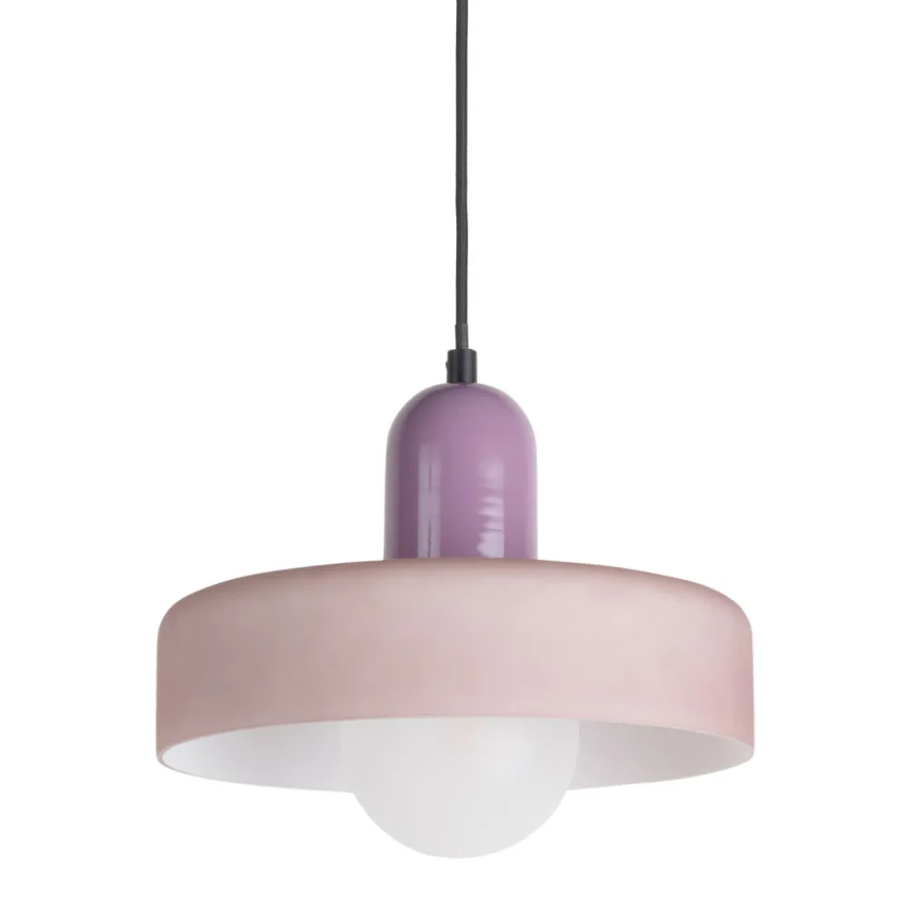 Leitmotiv OPACO GRATO Suspension en métal avec abat-jour cylindrique