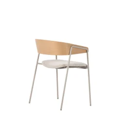 Drawer OPNA Lot de 2 fauteuils de table en tissu, bois et métal